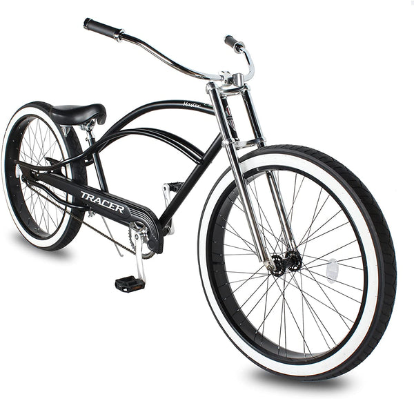 Tracer 29" Master 1-Speed Chopper Stretch Beach Cruiser Fat Tire Bike MB-MASTER-BK