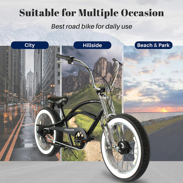 Tracer 20" Master 3i 3-Speed Chopper Style Cruiser Bike  MB-MASTER 3I DS-MBK