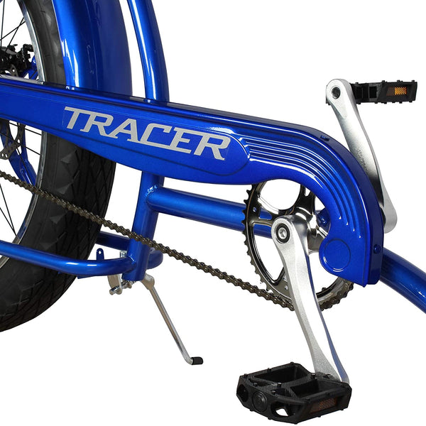 Tracer 26" Santak GT Chopper Stretch Cruiser 1-Speed Fat Tire Bike  MB-SANTAK-BL