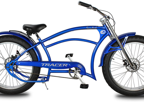 Tracer 26" Santak GT Chopper Stretch Cruiser 1-Speed Fat Tire Bike  MB-SANTAK-BL