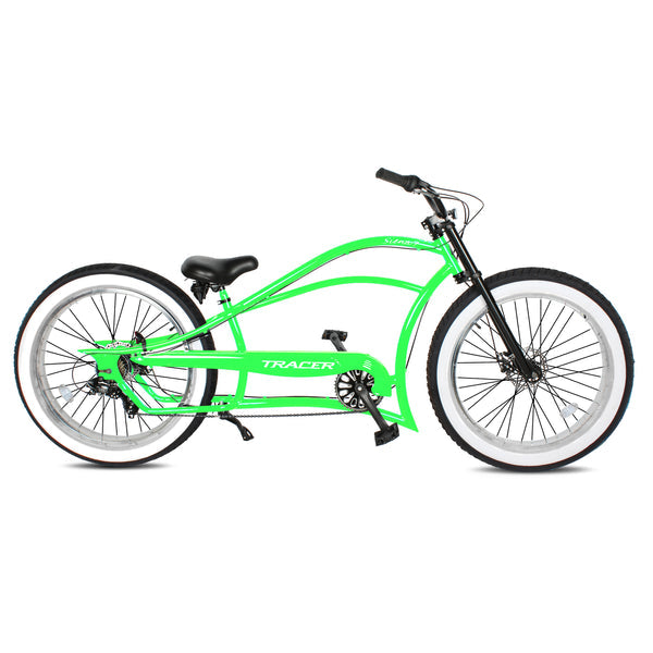 Tracer 26" Siena Chopper Stretch Cruiser Fat Tire Bike MB-SIENA-M-BK/PLS