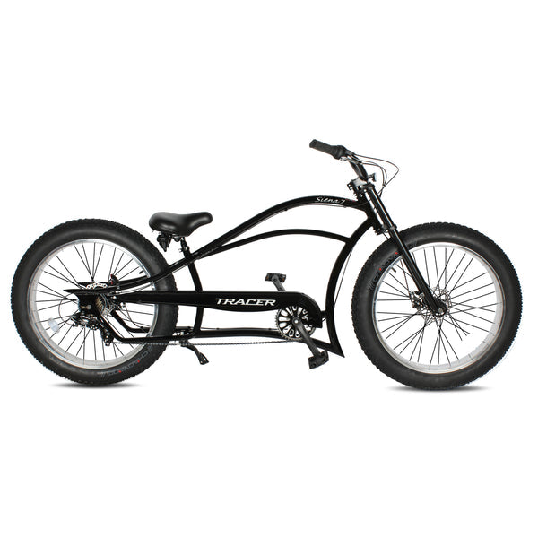 Tracer 26" Siena Chopper Stretch Cruiser Fat Tire Bike MB-SIENA-M-BK/PLS