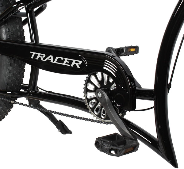 Tracer 26" Siena GT Chopper Stretch Cruiser Fat Tire Oversized Frame Bike MB-SIENA GT-BK/PLS