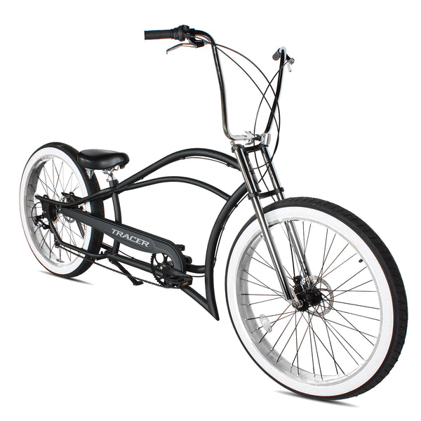 Tracer 29" Siena GT-7 Chopper Stretch Cruiser Fat Tire 7-Speed Bike MB-SIENA GT 7-29-MGRY/ORG