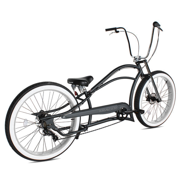 Tracer 29" Siena GT-7 Chopper Stretch Cruiser Fat Tire 7-Speed Bike MB-SIENA GT 7-29-MGRY/ORG