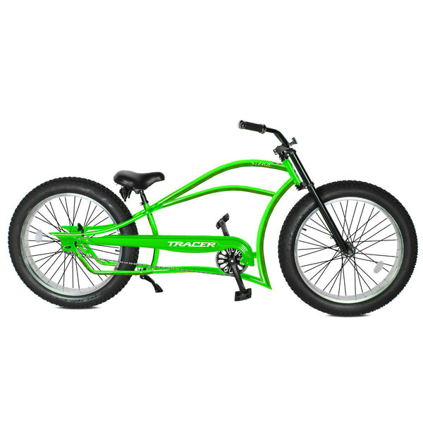 Tracer 26" Siena Chopper Stretch Cruiser Fat Tire Bike MB-SIENA-M-BK/PLS