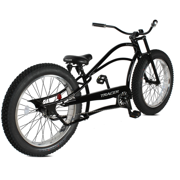 Tracer 26" Siena Chopper Stretch Cruiser Fat Tire Bike MB-SIENA-M-BK/PLS