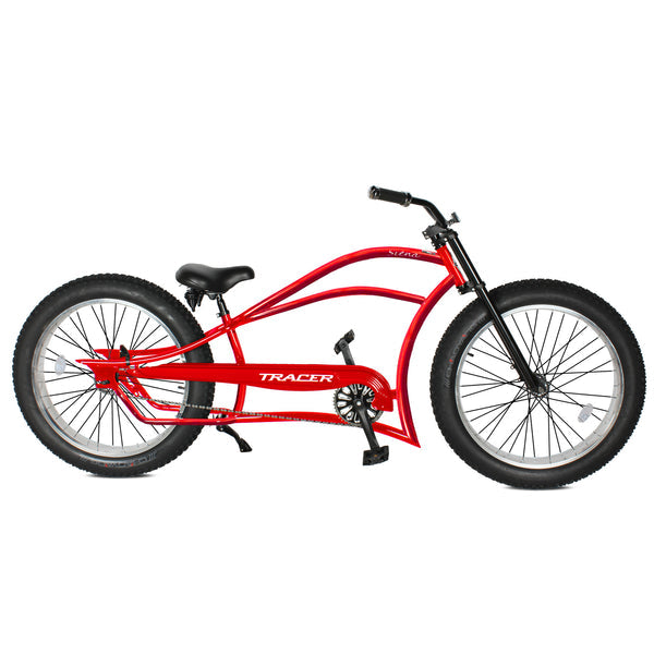 Tracer 26" Siena Chopper Stretch Cruiser Fat Tire Bike MB-SIENA-M-BK/PLS