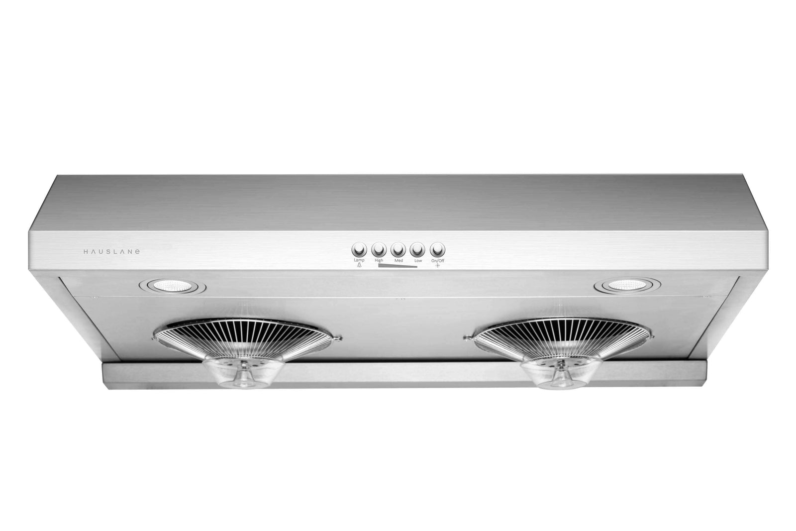 Hauslane 30-Inch Under Cabinet Push Button Range Hood with Grease Catchers in Stainless Steel (UC-C100SS-30)