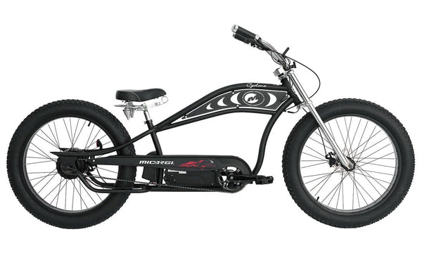 Micargi 26" Cyclone 48V Electric Fat Tire Beach Cruiser EB-CYCLONE-MBK