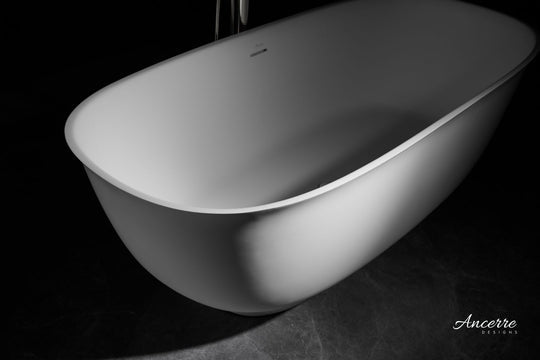 Ancerre Designs Fiore 67" W X 29.5" D Fiore Freestanding Solid Surface Bathtub