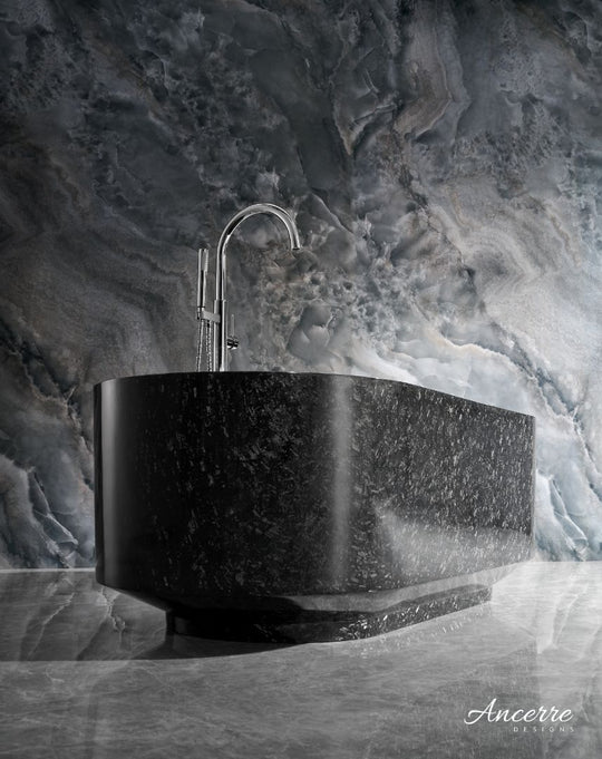 Ancerre Designs Odessa 67" Freestanding Forged Carbon Fiber Bathtub