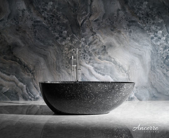 Ancerre Designs Anjuna 67" Freestanding Firged Carbon Fiber Bathtub