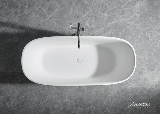 Ancerre Designs Fiore 67" W X 29.5" D Fiore Freestanding Solid Surface Bathtub