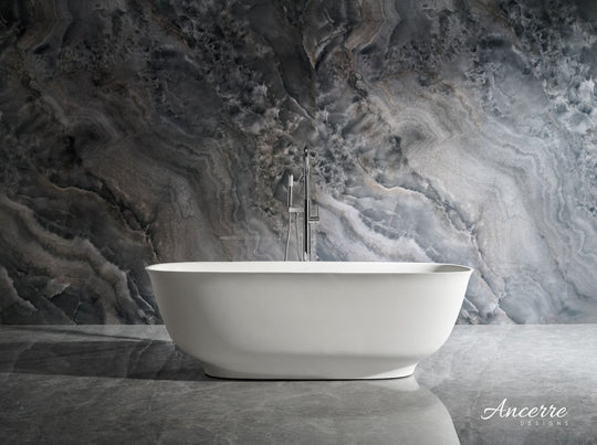 Ancerre Designs Fiore 67" W X 29.5" D Fiore Freestanding Solid Surface Bathtub