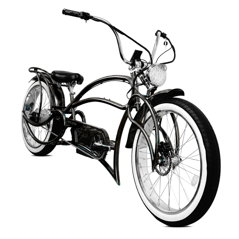 Tracer 800W Beyond Pro Stretch Classic Chopper Electric Bike MB-EB-BEYOND Pro-BK