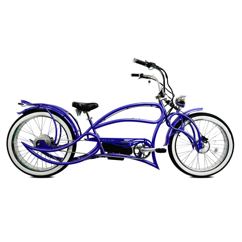 Tracer 800W Beyond Pro Stretch Classic Chopper Electric Bike MB-EB-BEYOND Pro-BK