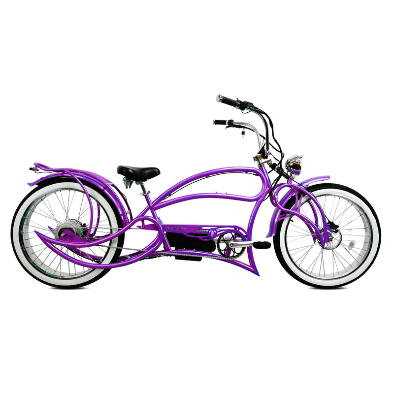 Tracer 800W Beyond Pro Stretch Classic Chopper Electric Bike MB-EB-BEYOND Pro-BK