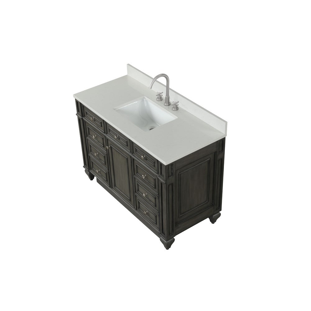 Design Element WN-48 Winston 48 Inch Freestanding Single Sink Bathroom Vanity