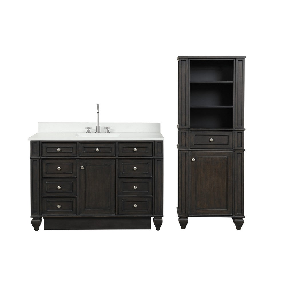 Design Element WN-48 Winston 48 Inch Freestanding Single Sink Bathroom Vanity