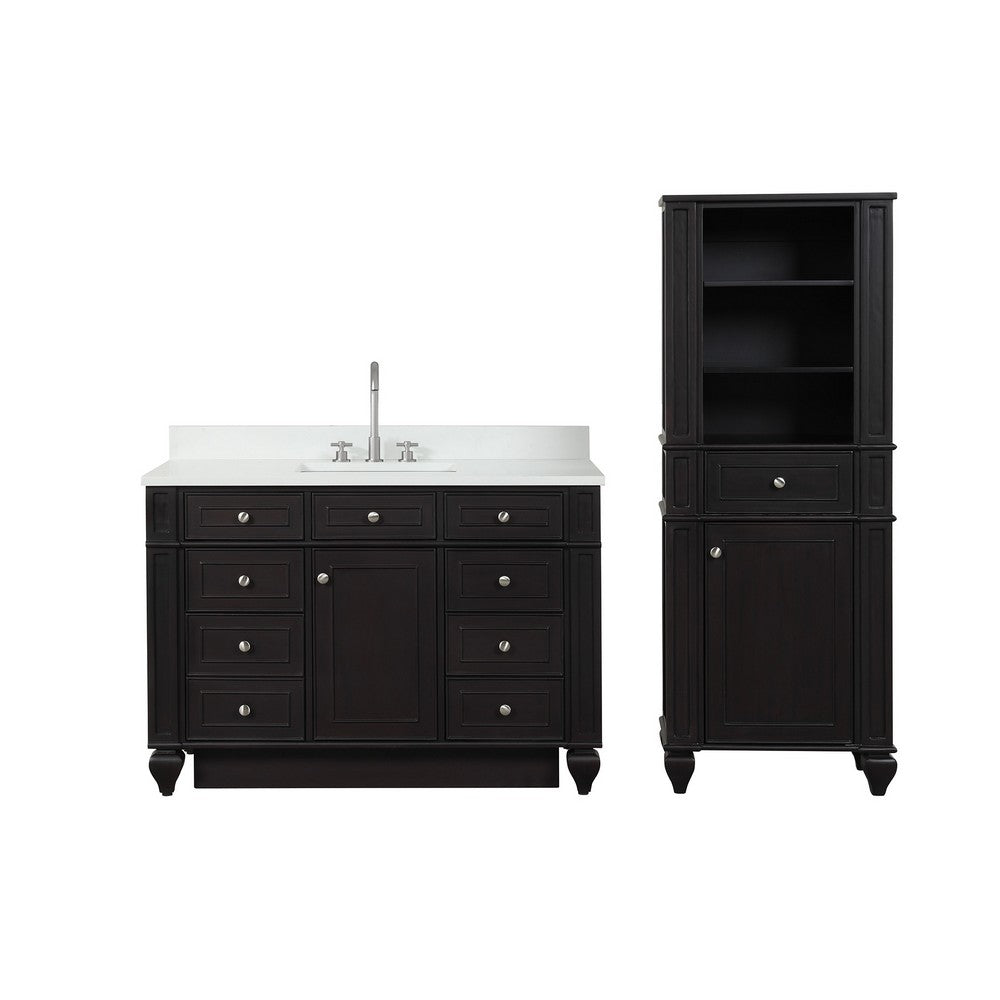 Design Element WN-48 Winston 48 Inch Freestanding Single Sink Bathroom Vanity