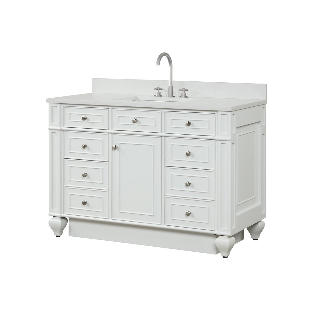 Design Element WN-48 Winston 48 Inch Freestanding Single Sink Bathroom Vanity