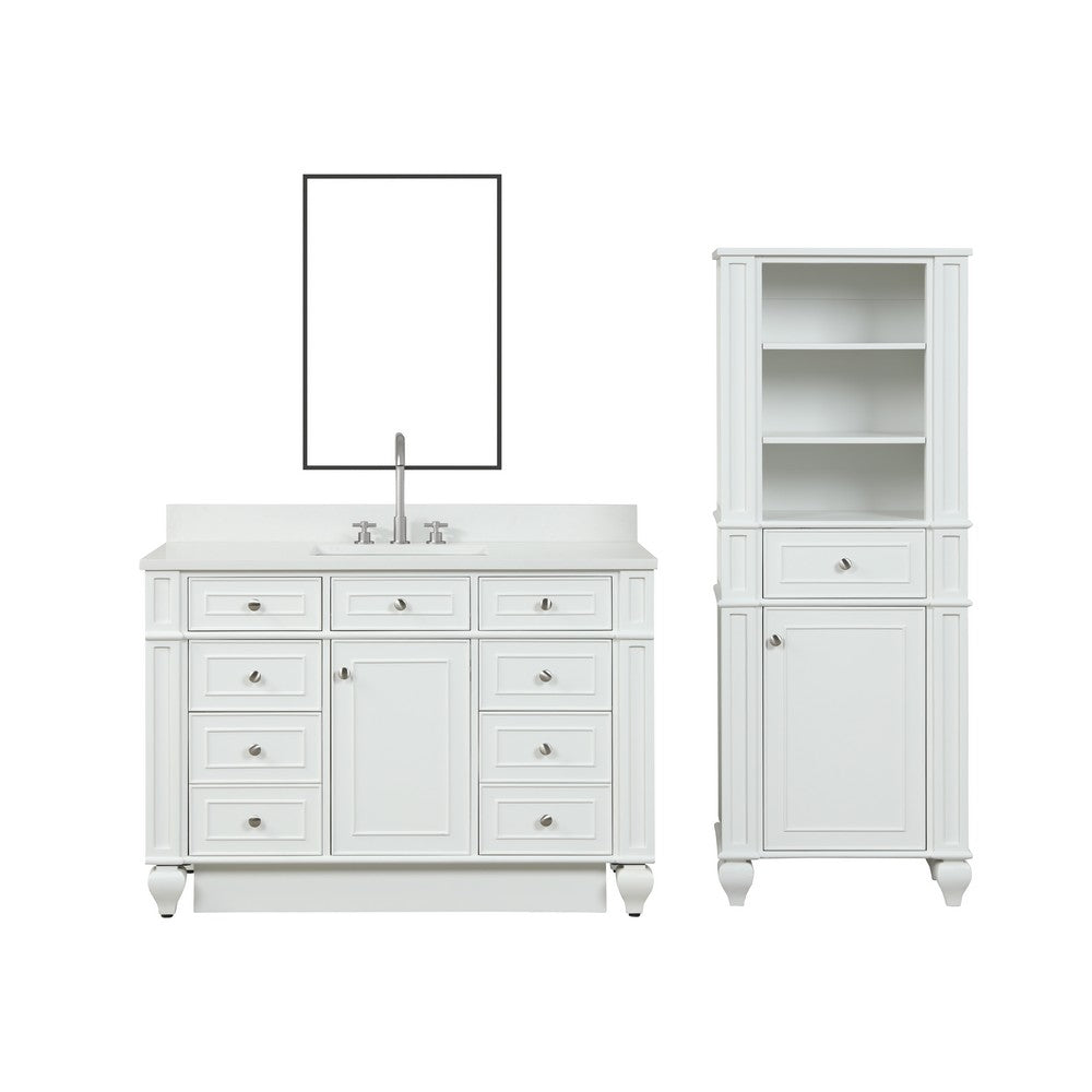 Design Element WN-48 Winston 48 Inch Freestanding Single Sink Bathroom Vanity