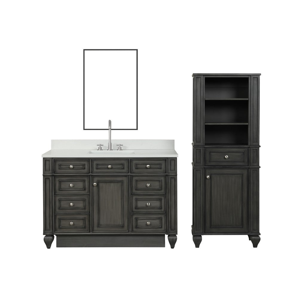 Design Element WN-48 Winston 48 Inch Freestanding Single Sink Bathroom Vanity