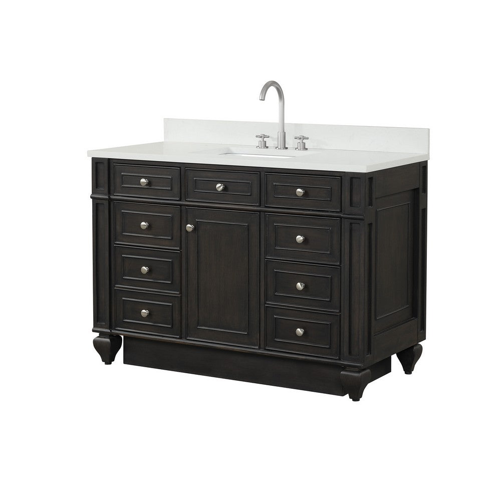 Design Element WN-48 Winston 48 Inch Freestanding Single Sink Bathroom Vanity