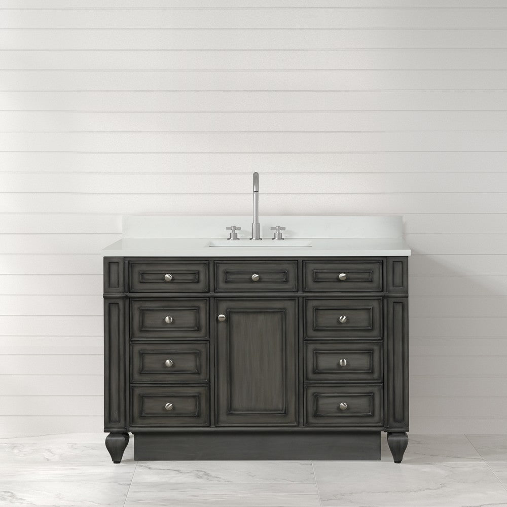 Design Element WN-48 Winston 48 Inch Freestanding Single Sink Bathroom Vanity