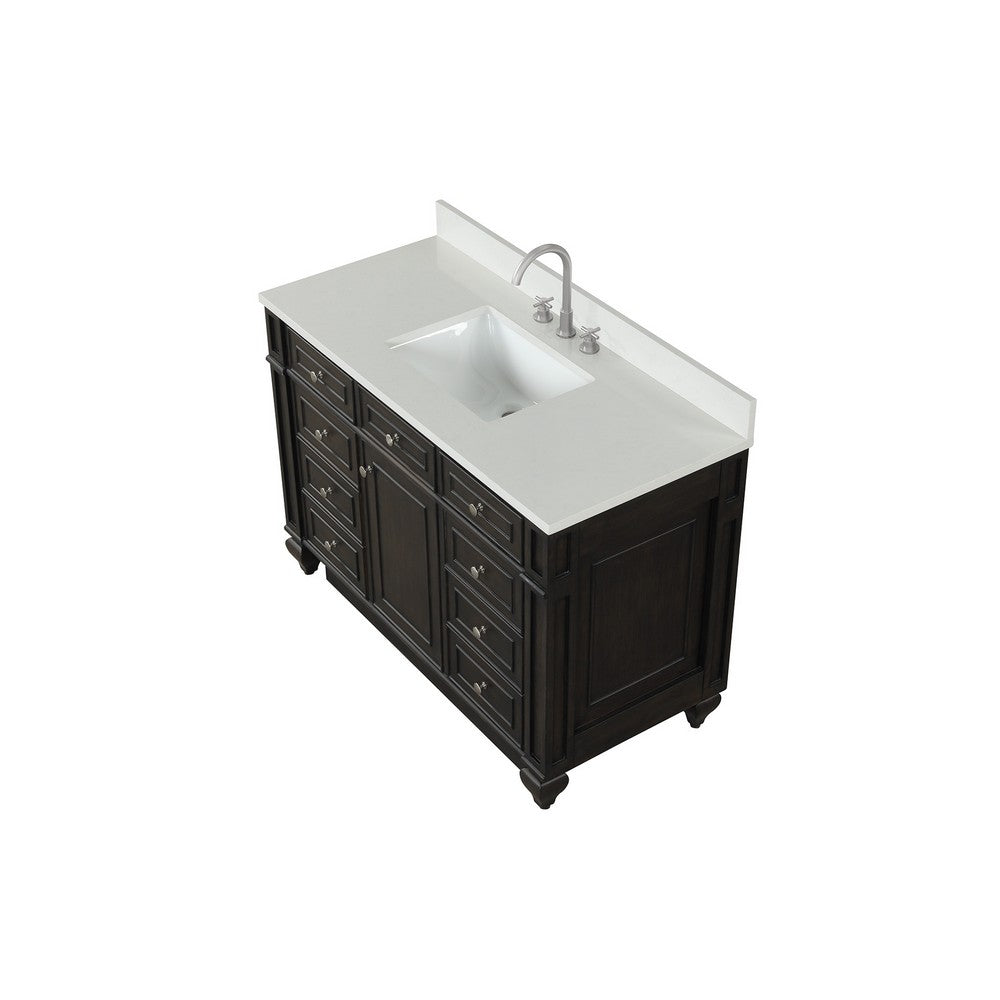 Design Element WN-48 Winston 48 Inch Freestanding Single Sink Bathroom Vanity