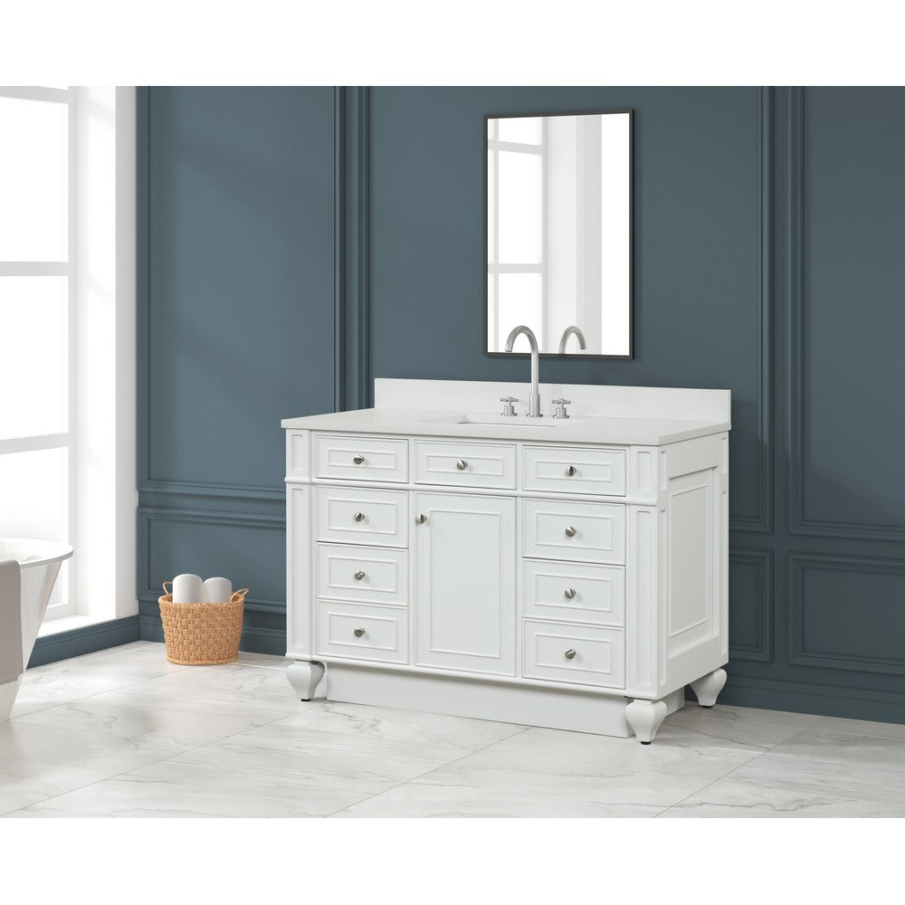 Design Element WN-48 Winston 48 Inch Freestanding Single Sink Bathroom Vanity