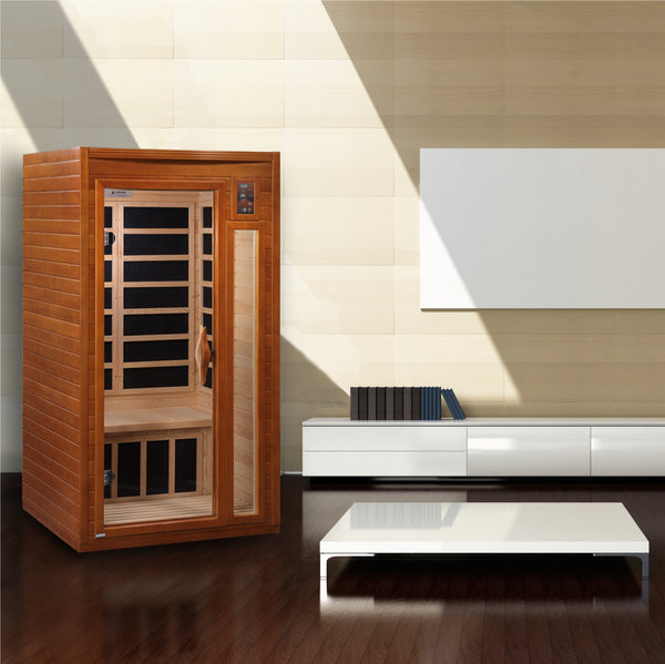 Golden Designs Barcelona Select 1-2 Person Low EMF Far Infrared Sauna Canadian Hemlock - GDI-6106-01