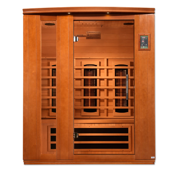 Golden Designs Lugano 3 Person Full Spectrum Infrared Sauna - Canadian Hemlock