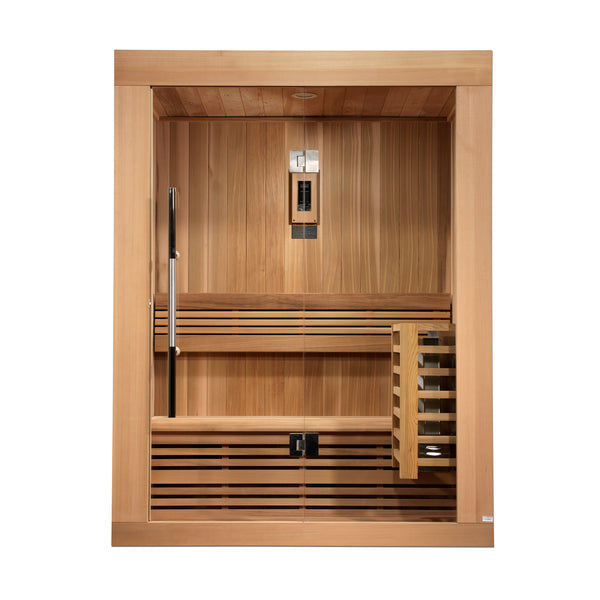 Golden Designs "Sundsvall Edition" 2 Person Traditional Steam Sauna - Canadian Red Cedar GDI-7289-01