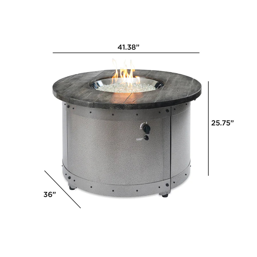 Outdoor Greatroom Edison Round 39-Inch Gas Fire Pit Table  ED-20