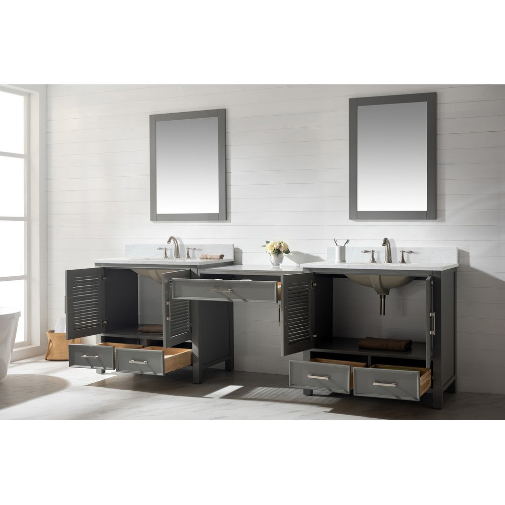 Design Element ES-102MC-GY Estate 102 Inch Double Sink Bathroom Vanity Modular Set