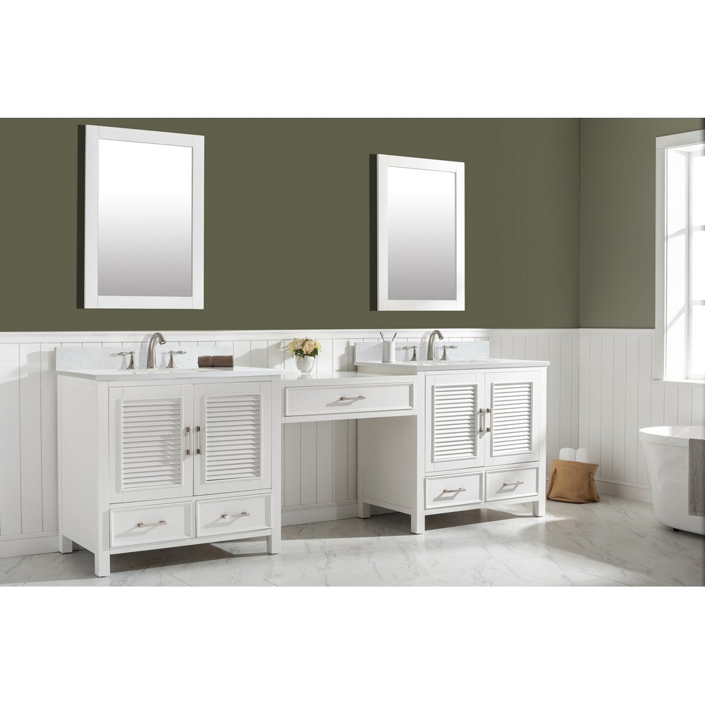 Design Element ES-102MC-WT Estate 102 Inch Double Sink Bathroom Vanity Modular Set