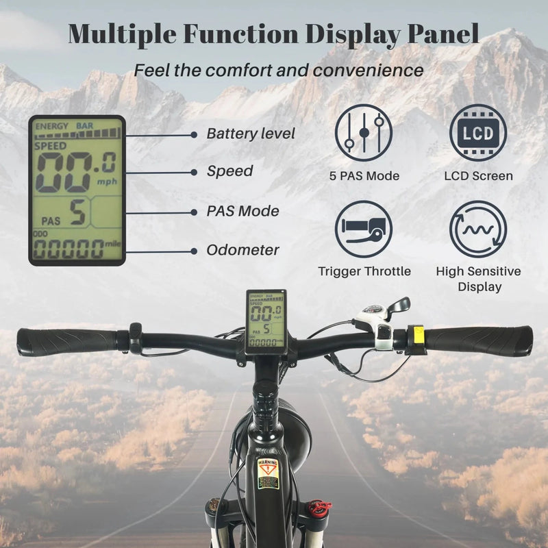 Tracer 800W 26" Tacoma Fat Tire Electric Bike MB-EB-TACOMA-BK/PLS