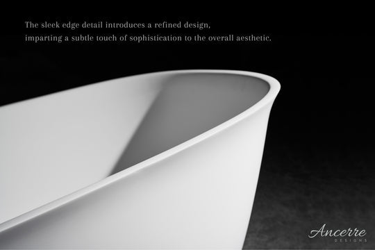 Ancerre Designs Fiore 67" W X 29.5" D Fiore Freestanding Solid Surface Bathtub