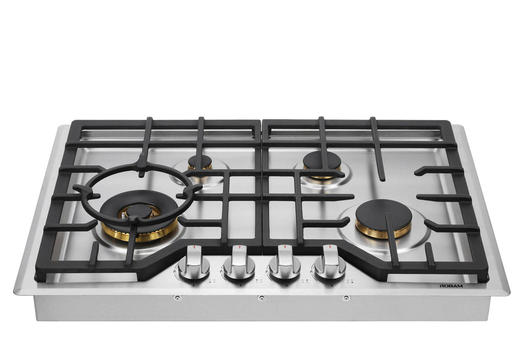 ROBAM 30-Inch 4 Burners Gas Cooktop in Stainless Steel (G413)