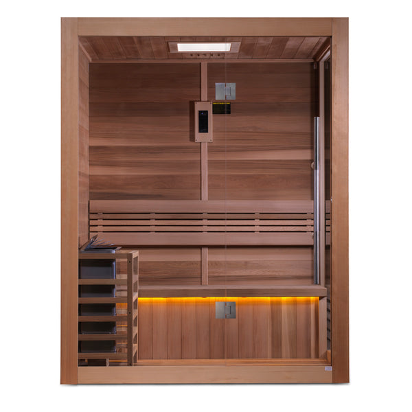 Golden Designs "Hanko Edition" 2-3 Person Traditional Steam Sauna (GDI-7202-01) - Canadian Red Cedar Interior