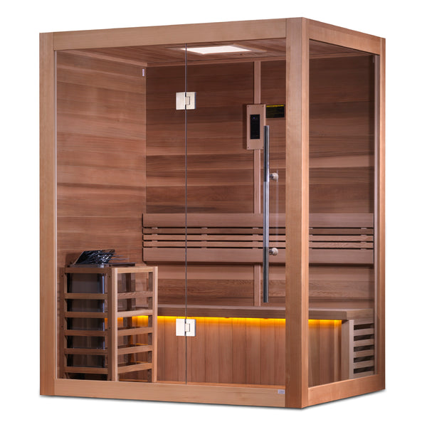 Golden Designs "Hanko Edition" 2-3 Person Traditional Steam Sauna (GDI-7202-01) - Canadian Red Cedar Interior