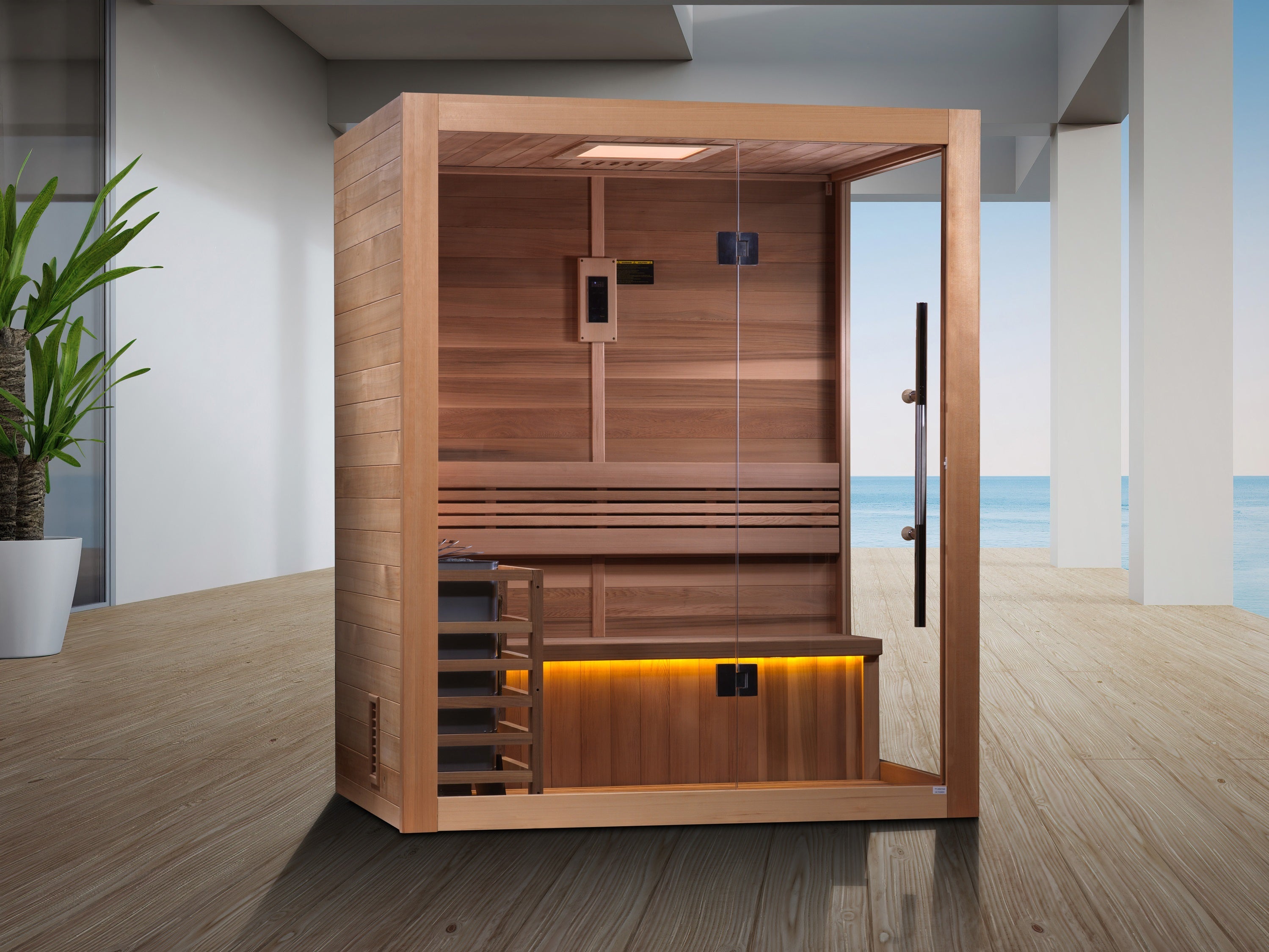 Golden Designs "Hanko Edition" 2-3 Person Traditional Steam Sauna (GDI-7202-01) - Canadian Red Cedar Interior