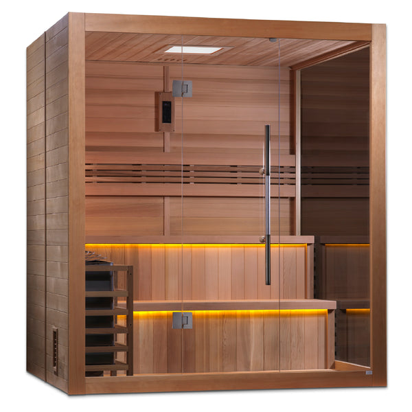 Golden Designs "Kuusamo Edition" 6 Person Traditional Steam Sauna (GDI-7206-01) - Canadian Red Cedar Interior