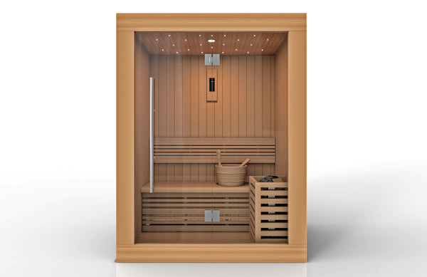 Golden Designs "Sundsvall Edition" 2 Person Traditional Steam Sauna - Canadian Red Cedar GDI-7289-01