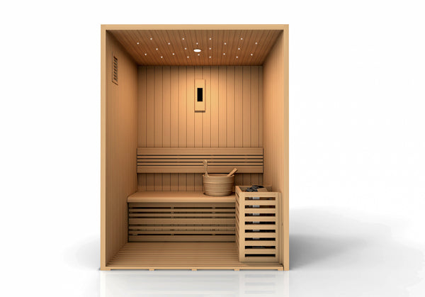 Golden Designs "Sundsvall Edition" 2 Person Traditional Steam Sauna - Canadian Red Cedar GDI-7289-01