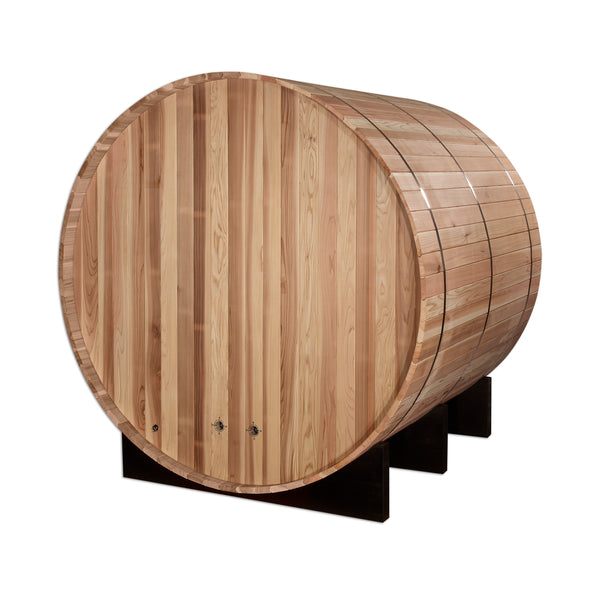 Golden Designs "Arosa" 4 Person Barrel Traditional Sauna - Pacific Cedar GDI-B004-01