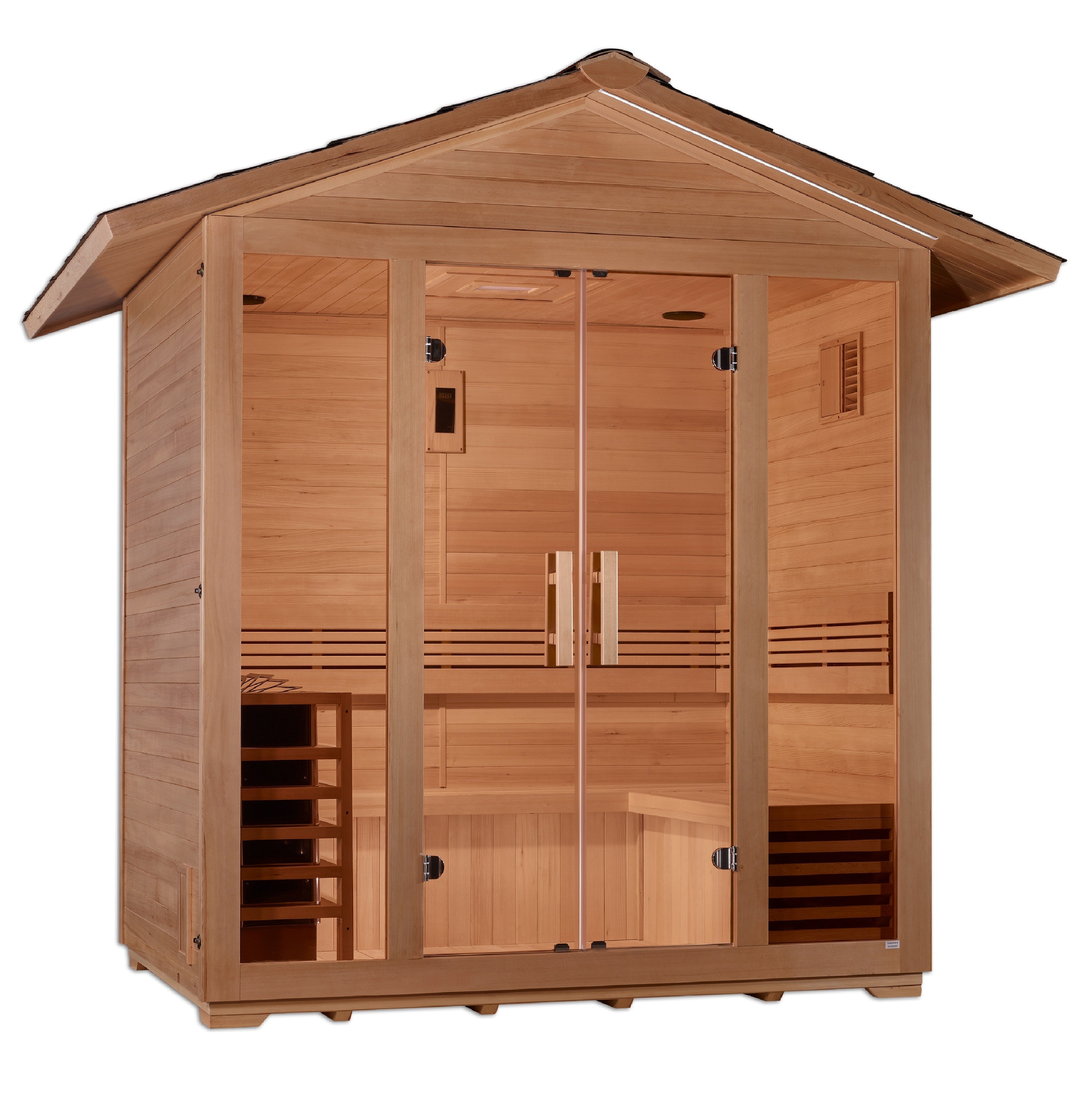 Golden Designs "Vorarlberg" 5 Person Traditional Outdoor Sauna - Canadian Hemlock  GDI-8105-01