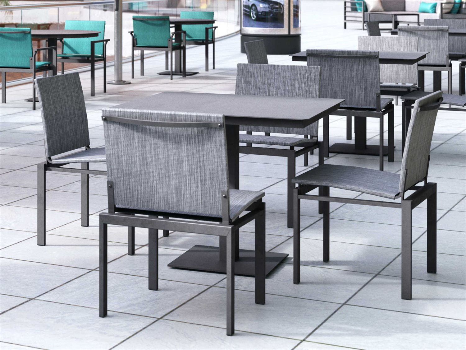 Homecrest Allure Sling Aluminum Dining 6 PC Set